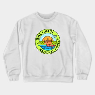 Gallatin National Forest Montana Camping Canoe Crewneck Sweatshirt